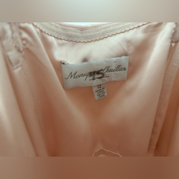 Blush pink Monique Lhuillier tulle bridesmaid dress - Picture 12 of 15